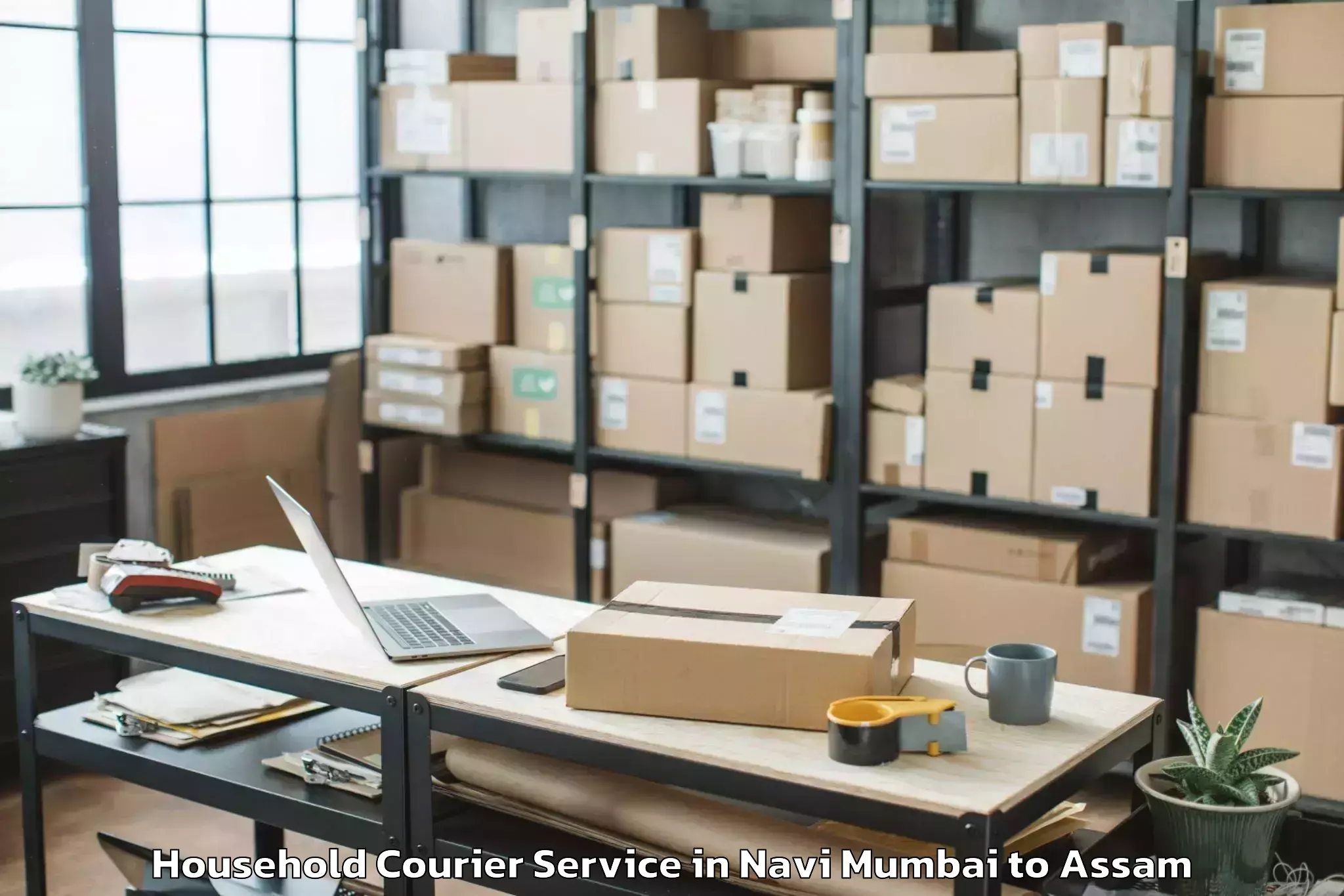 Reliable Navi Mumbai to Agamoni Household Courier